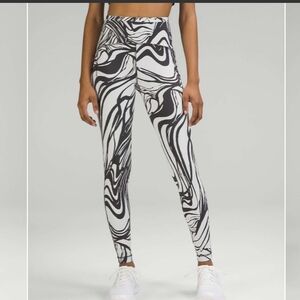 lululemon athletica Black and White Swirl Leggings